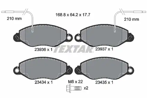 накладки TEXTAR 2393601