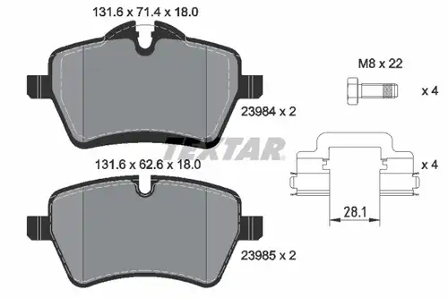 накладки TEXTAR 2398404
