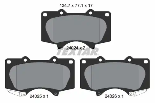 накладки TEXTAR 2402403