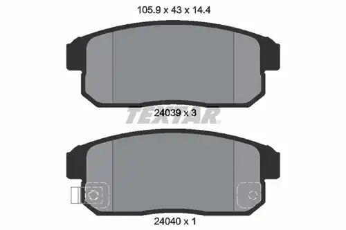 накладки TEXTAR 2403901