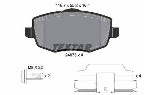 накладки TEXTAR 2407302