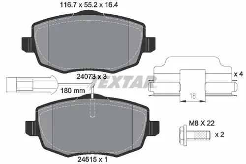 накладки TEXTAR 2407303
