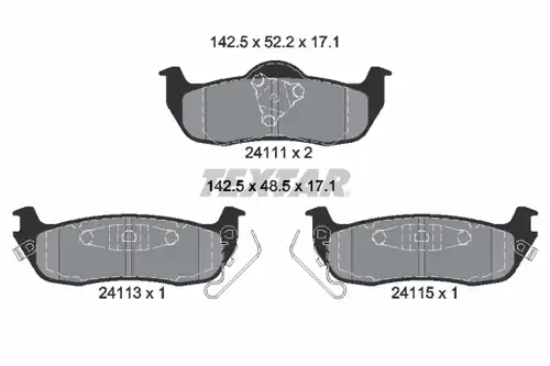 накладки TEXTAR 2411102