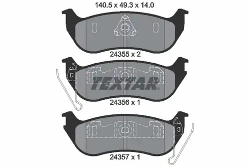накладки TEXTAR 2435501
