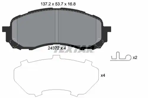 накладки TEXTAR 2437201