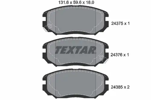 накладки TEXTAR 2437501