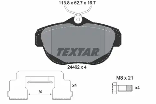 накладки TEXTAR 2446201