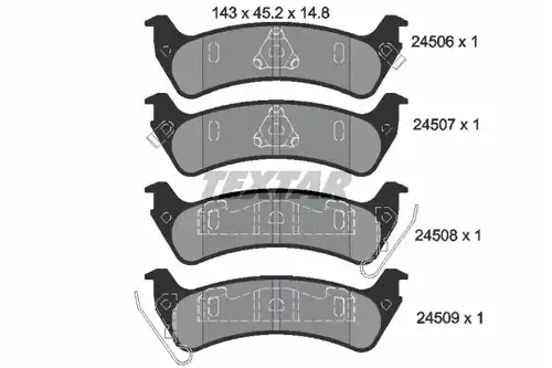накладки TEXTAR 2450601