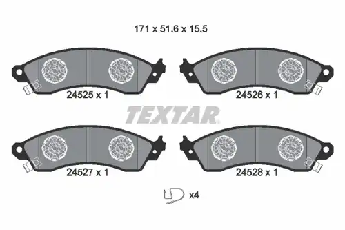 накладки TEXTAR 2452501