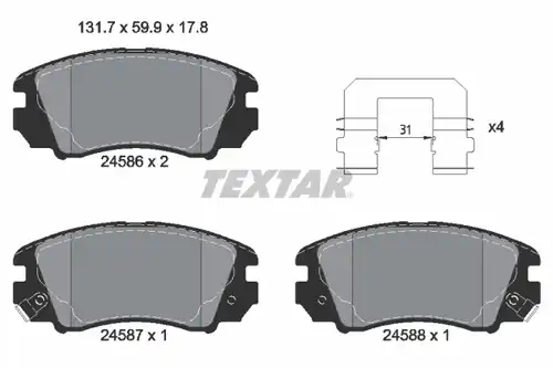 накладки TEXTAR 2458601