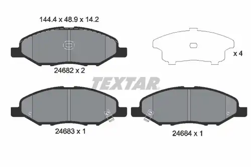 накладки TEXTAR 2468201