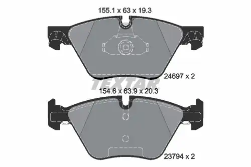 накладки TEXTAR 2469701