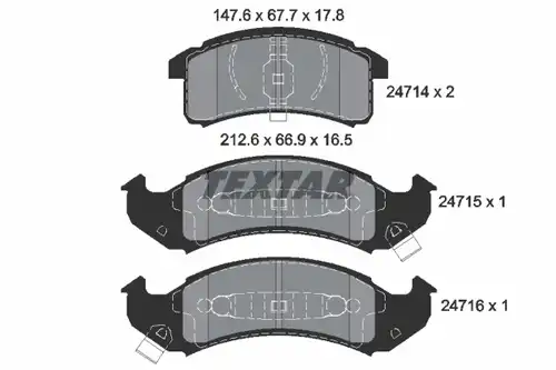 накладки TEXTAR 2471401
