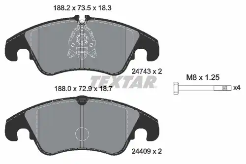 накладки TEXTAR 2474302