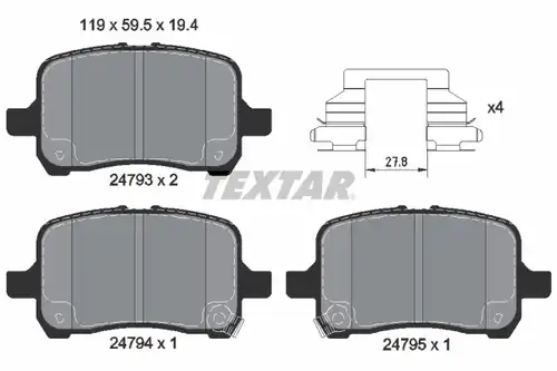 накладки TEXTAR 2479301