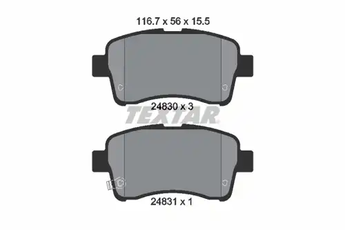 накладки TEXTAR 2483001