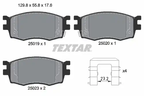 накладки TEXTAR 2501901