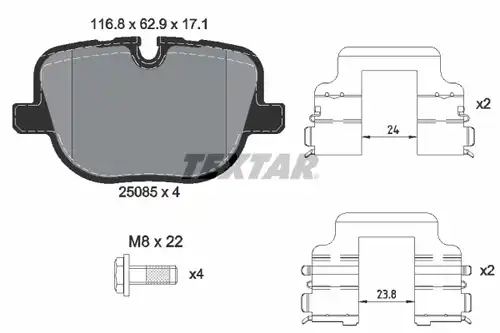 накладки TEXTAR 2508501