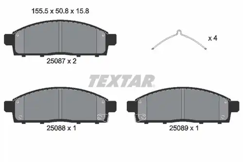 накладки TEXTAR 2508703