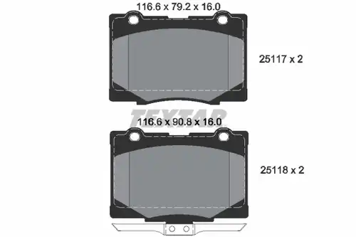 накладки TEXTAR 2511701