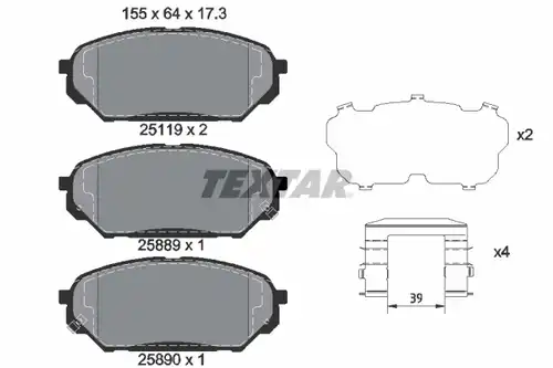 накладки TEXTAR 2511901