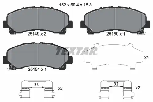 накладки TEXTAR 2514901