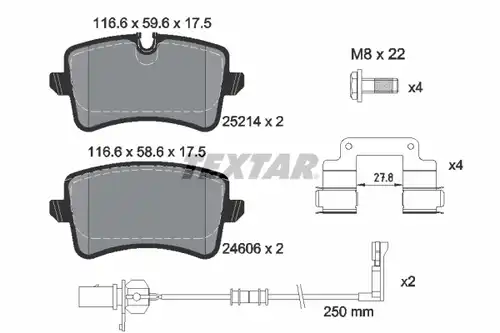 накладки TEXTAR 2521405