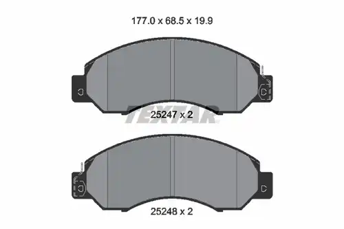 накладки TEXTAR 2524701