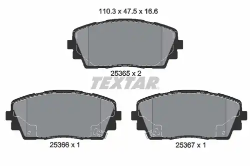 накладки TEXTAR 2536501