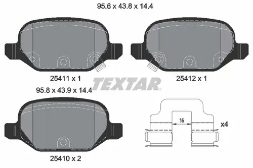 накладки TEXTAR 2541101