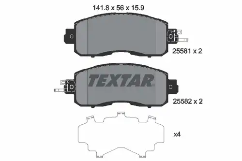 накладки TEXTAR 2558101