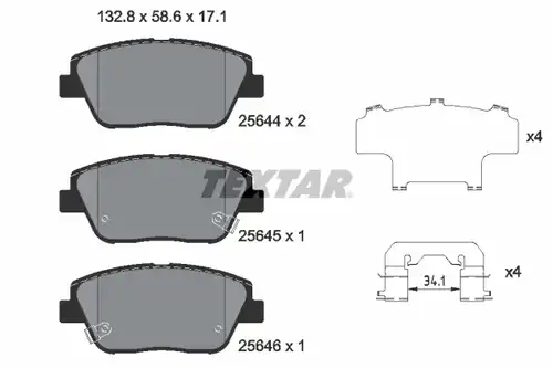 накладки TEXTAR 2564401