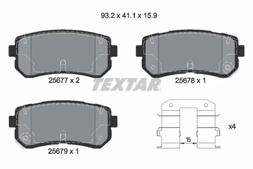 накладки TEXTAR 2567701