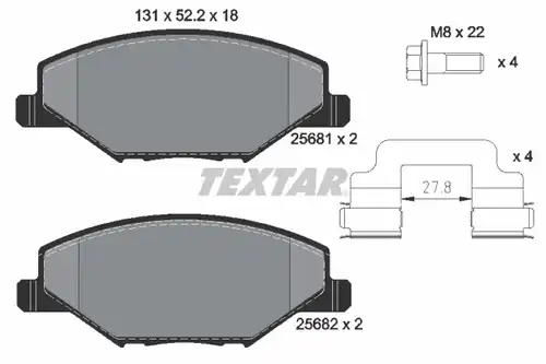 накладки TEXTAR 2568101