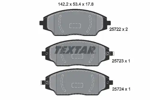 накладки TEXTAR 2572201