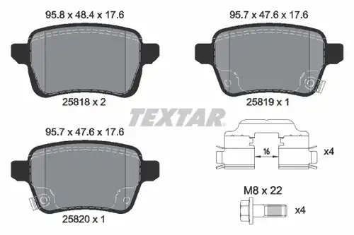 накладки TEXTAR 2581802