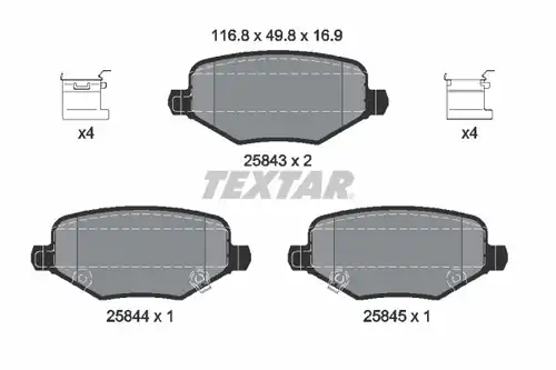 накладки TEXTAR 2584301