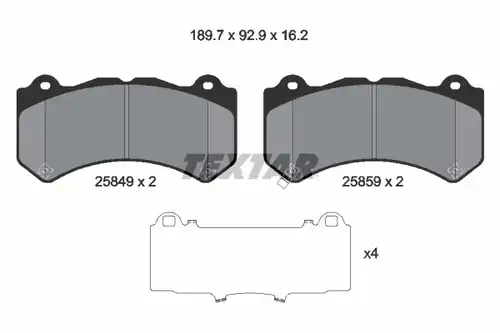 накладки TEXTAR 2584901