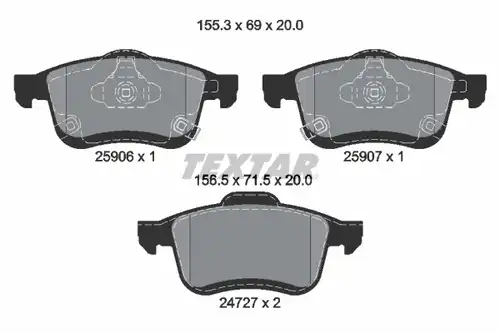 накладки TEXTAR 2590601