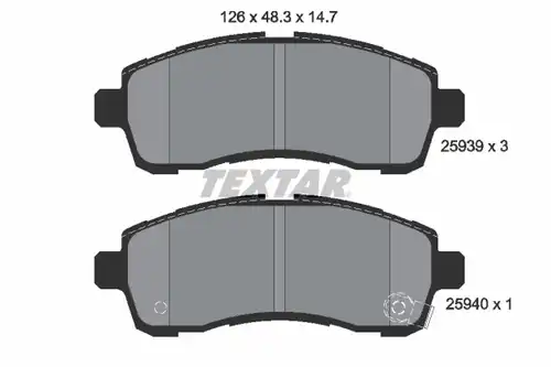накладки TEXTAR 2593901
