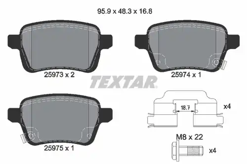накладки TEXTAR 2597301