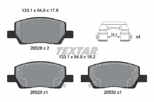 накладки TEXTAR 2652801
