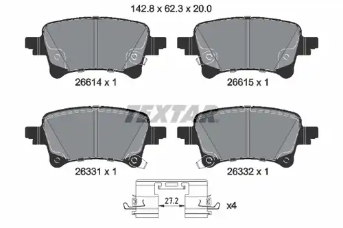 накладки TEXTAR 2661401