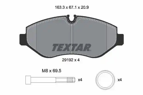накладки TEXTAR 2919209