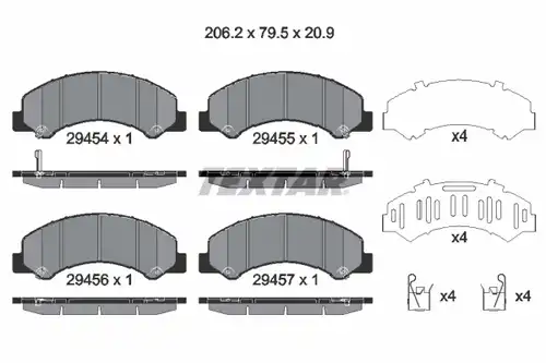 накладки TEXTAR 2945401