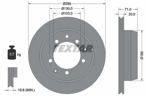 спирачен диск TEXTAR 92021200