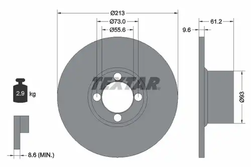 спирачен диск TEXTAR 92092600