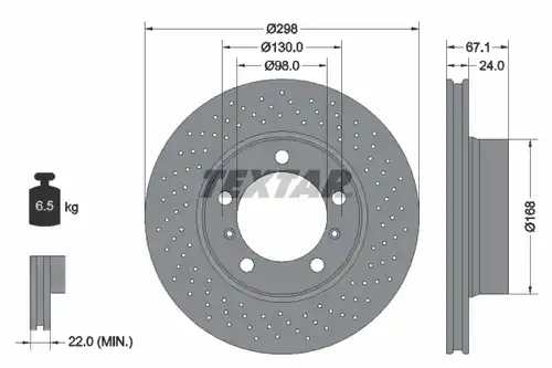 спирачен диск TEXTAR 92165205
