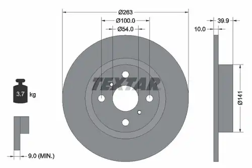 спирачен диск TEXTAR 92179303