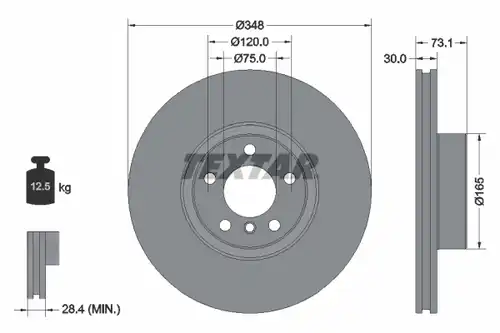 спирачен диск TEXTAR 92320505